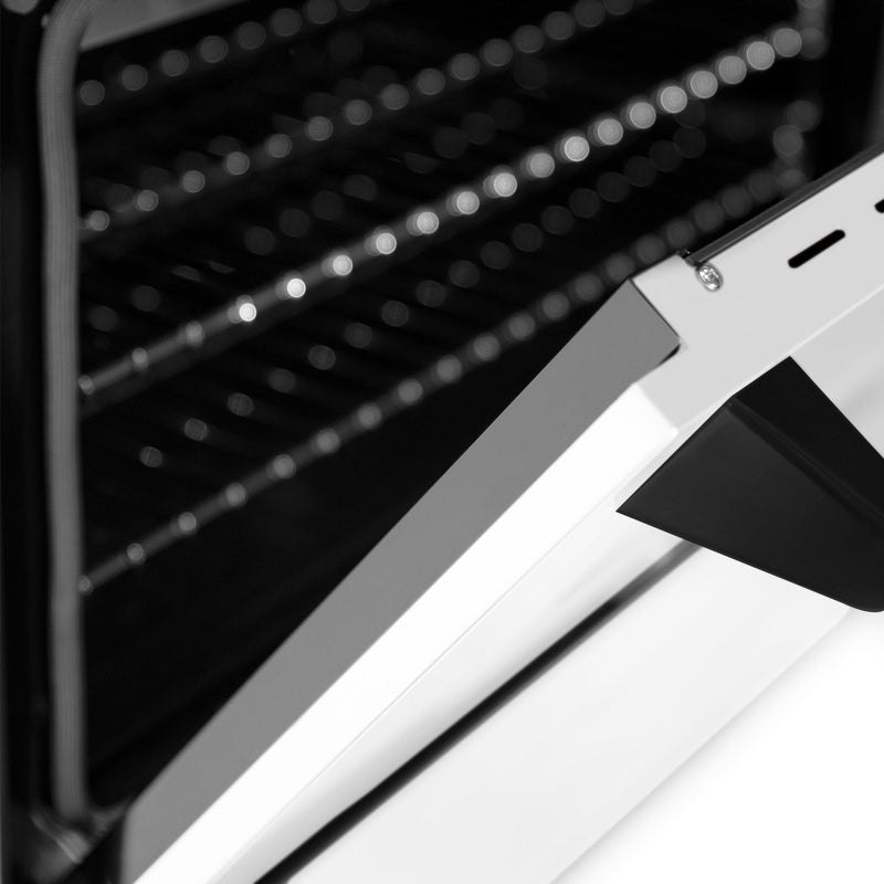 ZLINE Autograph Edition 60" 7.4 cu. ft. Dual Fuel Range with Gas Stove and Electric Oven in Stainless Steel with White Matte Door and Accents