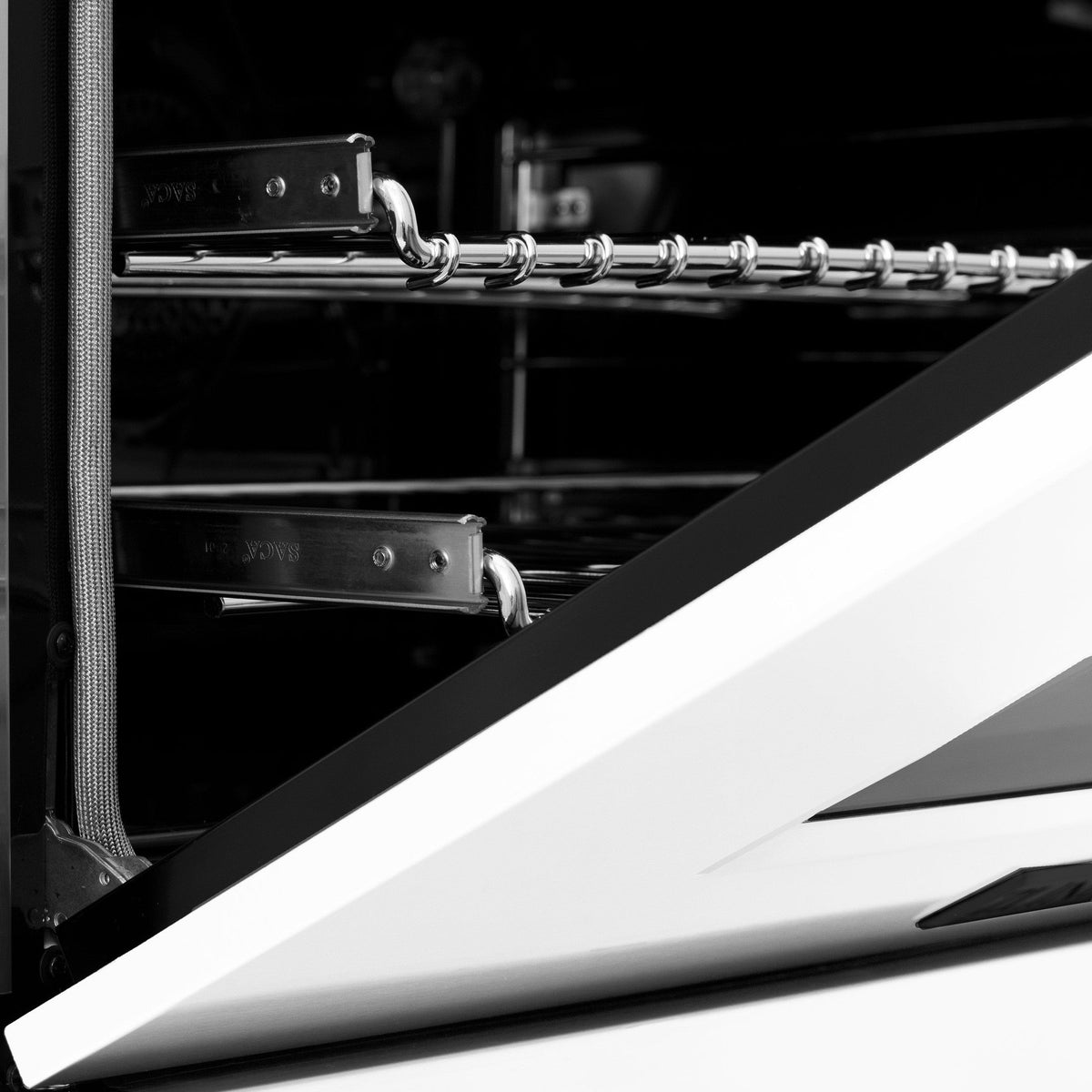 ZLINE Autograph Edition 60" 7.4 cu. ft. Dual Fuel Range with Gas Stove and Electric Oven in Stainless Steel with White Matte Door and Accents