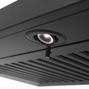 ZLINE Convertible Vent Wall Mount Range Hood in Black Stainless Steel with Crown Molding BSKBNCRN