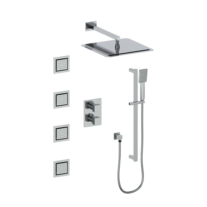 ZLINE Crystal Bay Thermostatic Shower System with Body Jets
