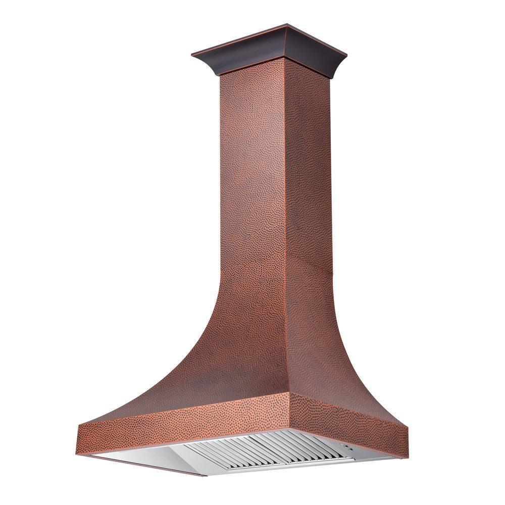 ZLINE Designer Series Hand-Hammered Copper Finish Wall Range Hood -