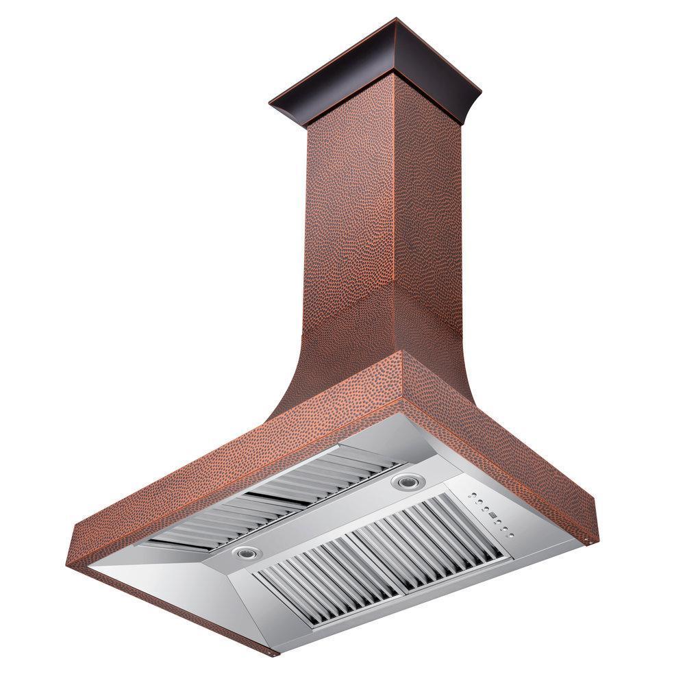 ZLINE Designer Series Hand-Hammered Copper Finish Wall Range Hood -