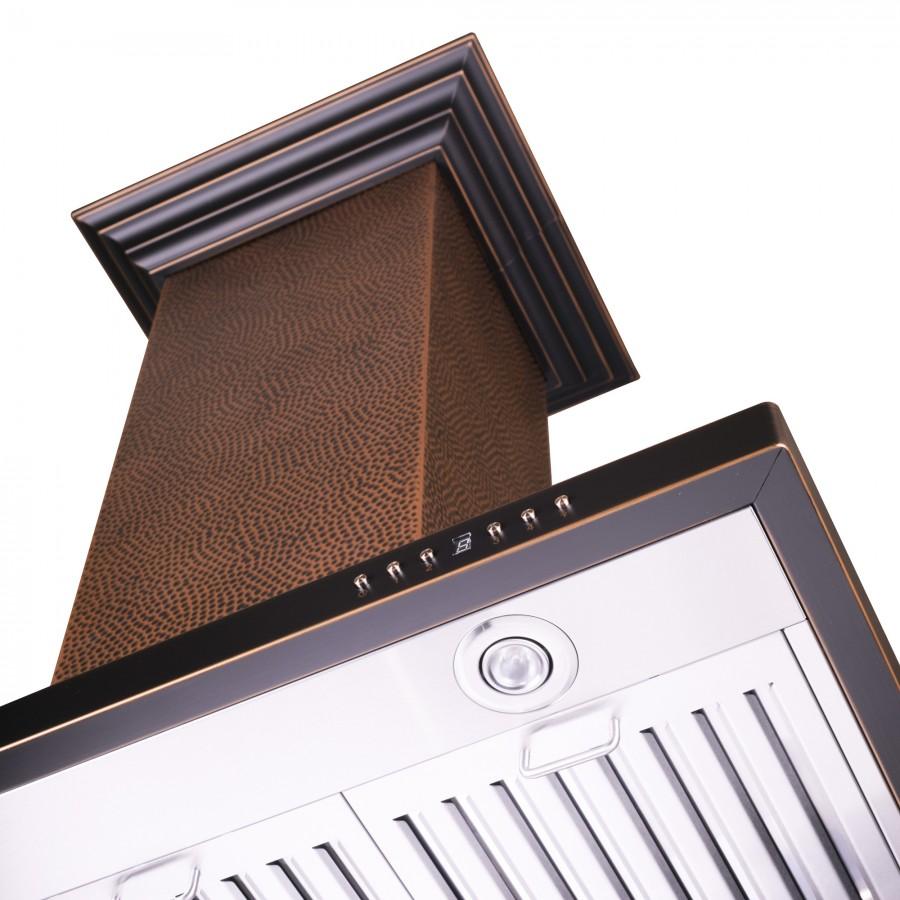 ZLINE Designer Series Hand Hammered Copper Island Mount Range Hood