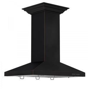 ZLINE Designer Series Oil-Rubbed Bronze Island Mount Range Hood