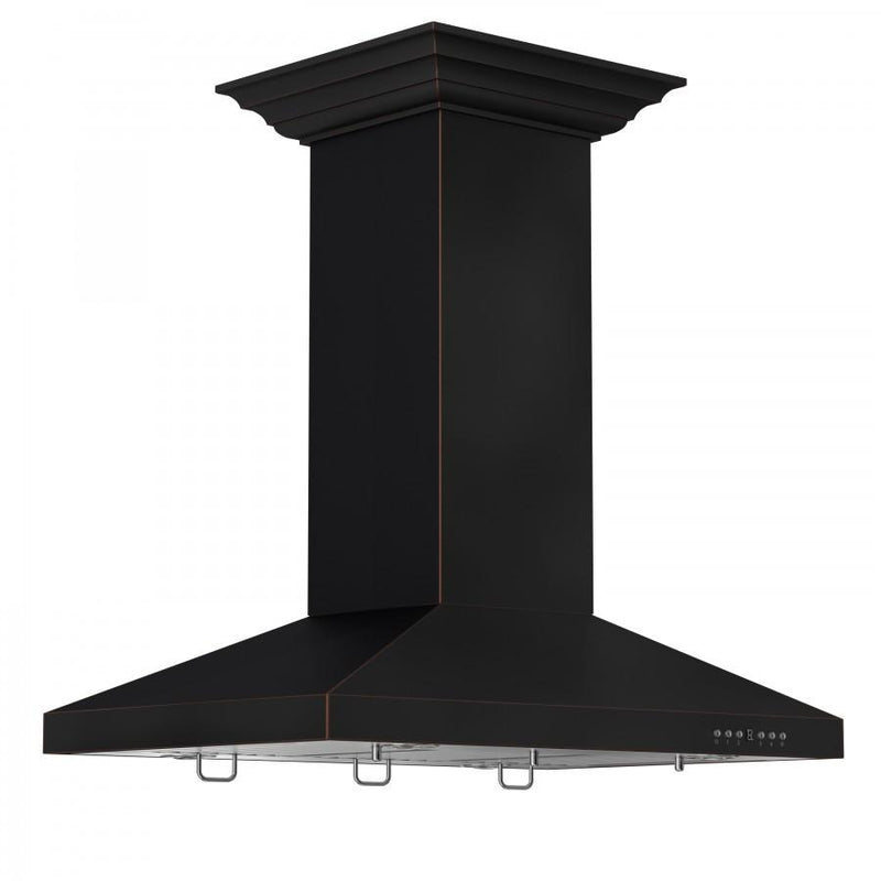 ZLINE Designer Series Oil-Rubbed Bronze Island Mount Range Hood