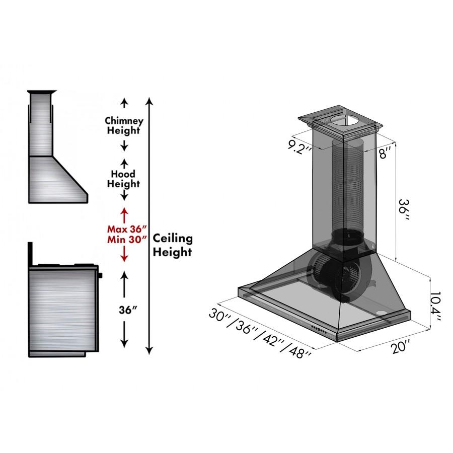 ZLINE Designer Series Wall Mount Range Hood 