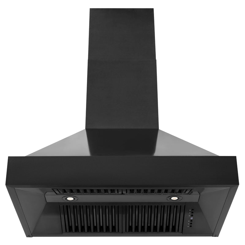 ZLINE Ducted Vent Black Stainless Steel Wall Mount Range Hood BS655N