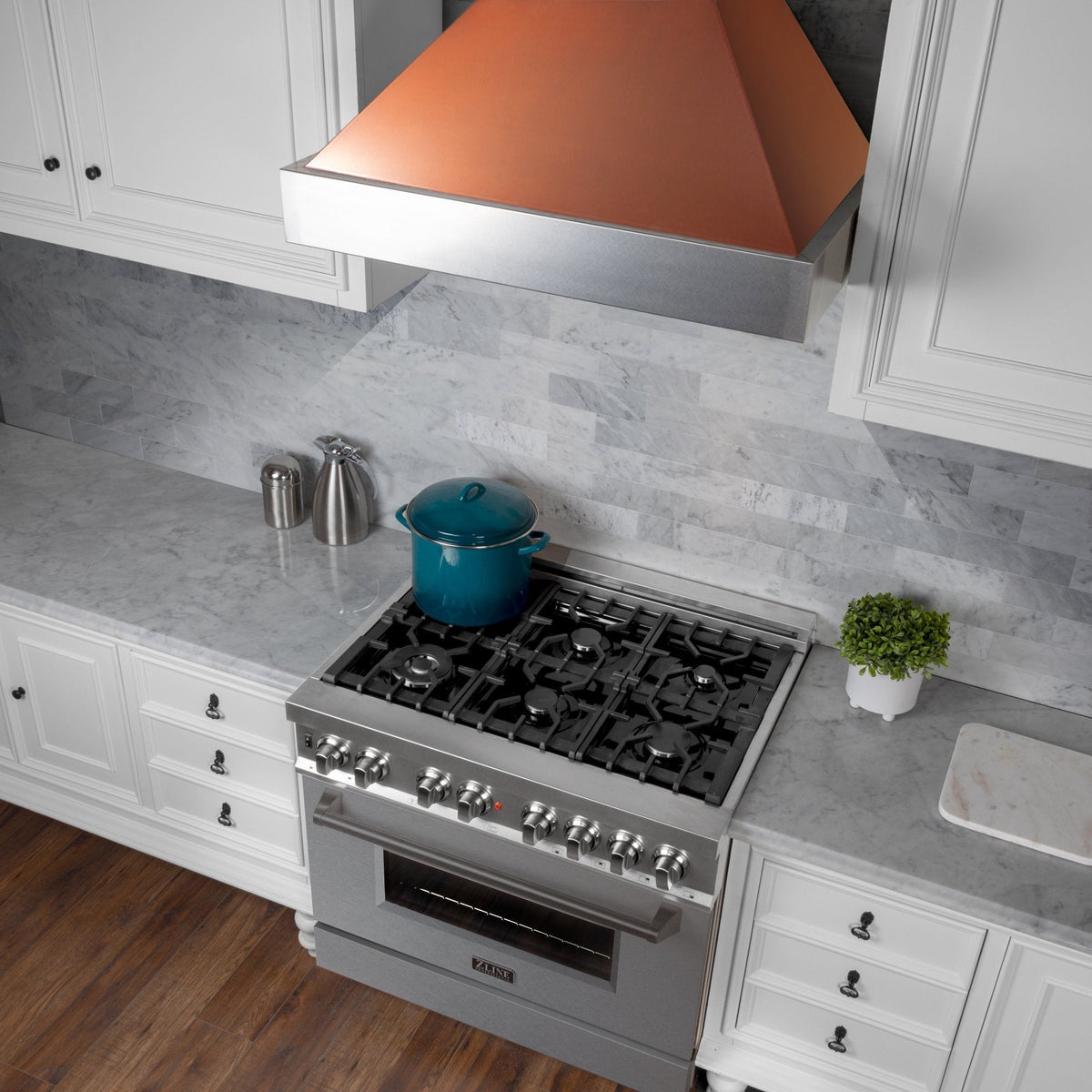 ZLINE DuraSnow Stainless Steel Range Hood with Copper Shell 
