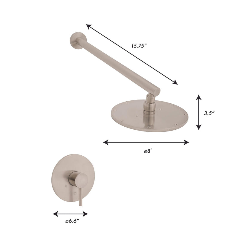 ZLINE El Dorado Shower Faucet Dimensions