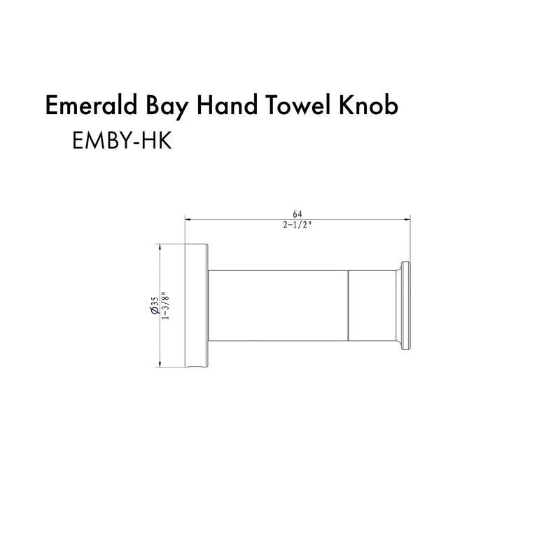 ZLINE Emerald Bay Towel Hook with color options