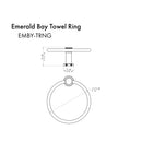 ZLINE Emerald Bay Towel Ring with color options