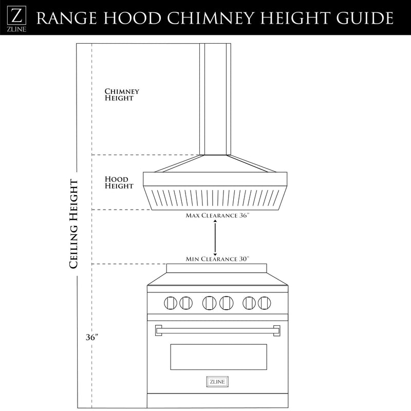 ZLINE Island Mount Range Hood in Stainless Steel & Glass
