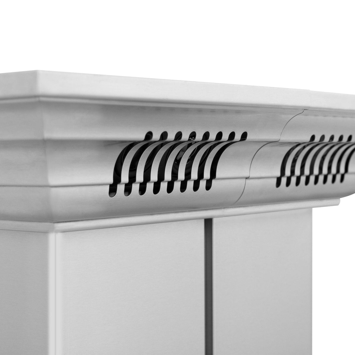 Products ZLINE Island Mount Range Hood in Stainless Steel with Built-in CrownSound‚ Bluetooth Speakers