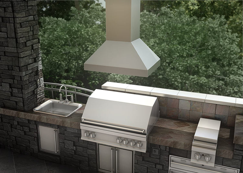 ZLINE Outdoor Island Mount Range Hood in Stainless Steel