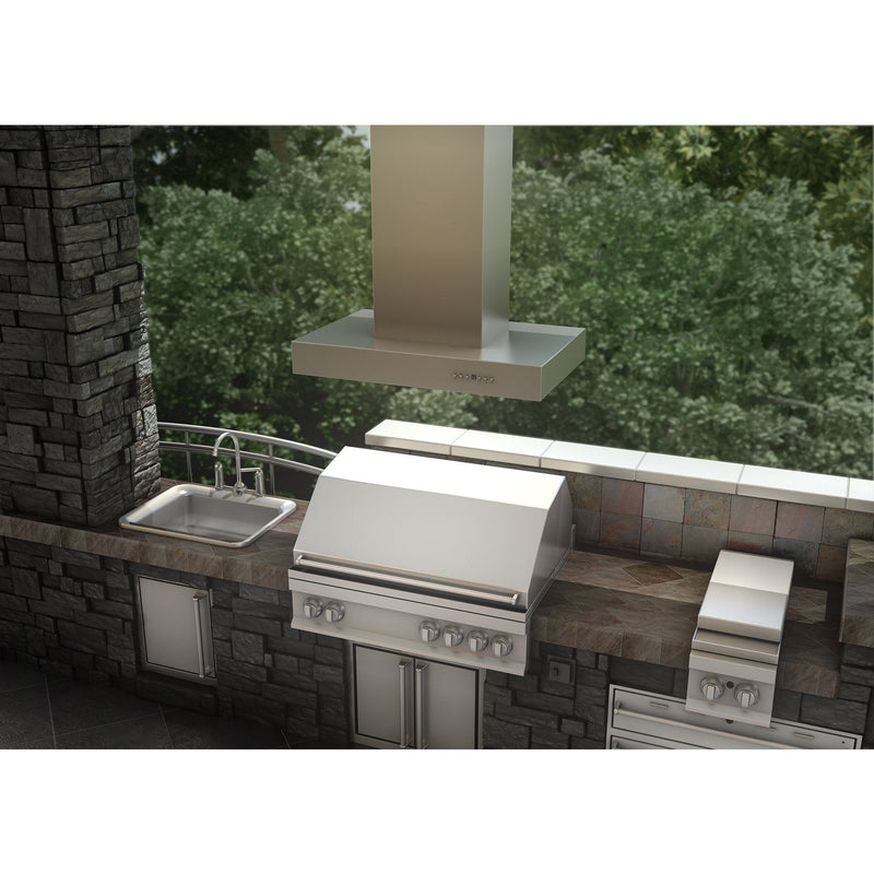 ZLINE Outdoor Island Mount Range Hood in Stainless Steel - KECOMi-304