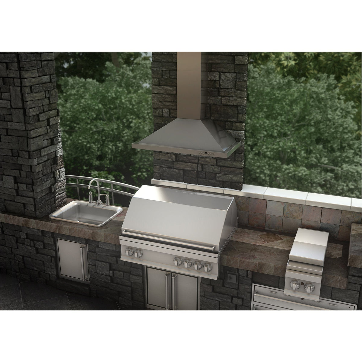 ZLINE Outdoor Wall Mount Range Hood in Stainless Steel