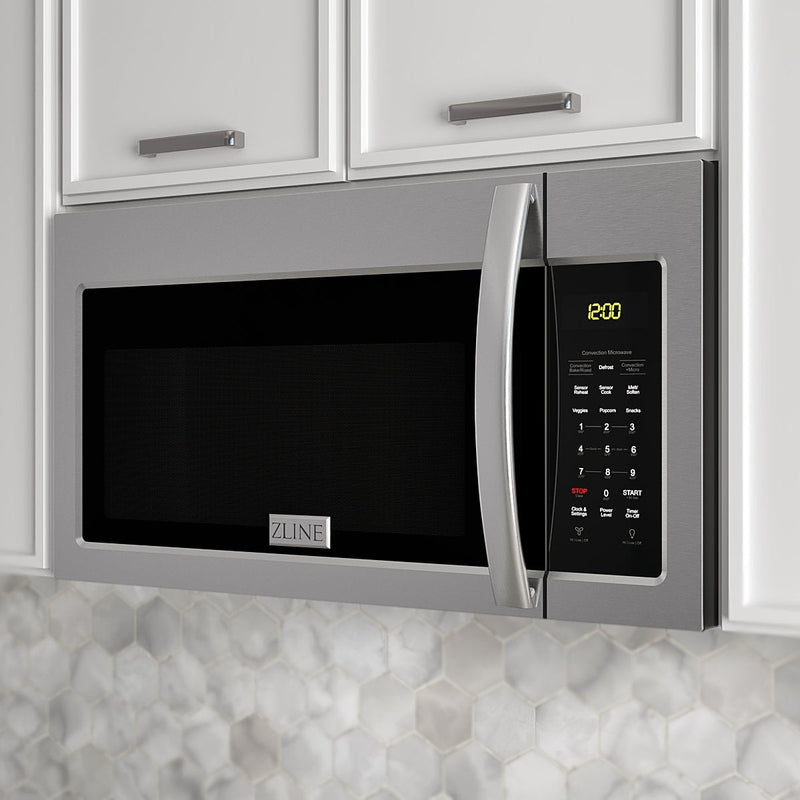 ZLINE Over the Range Convection Microwave Oven 30" in Stainless Steel with Modern Handle and Sensor Cooking MWO-OTR