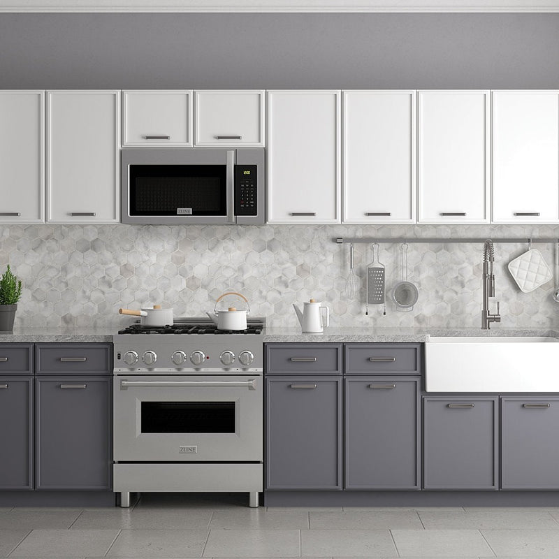 ZLINE Over the Range Convection Microwave Oven 30" in Stainless Steel with Modern Handle and Sensor Cooking MWO-OTR