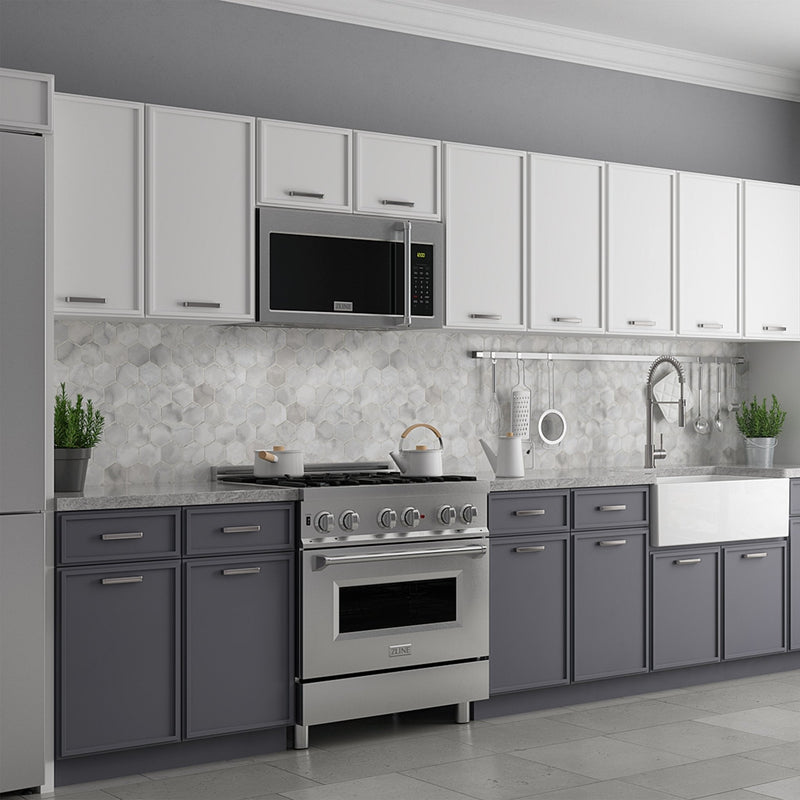 ZLINE Over the Range Convection Microwave Oven in Stainless Steel with Traditional Handle and Sensor Cooking