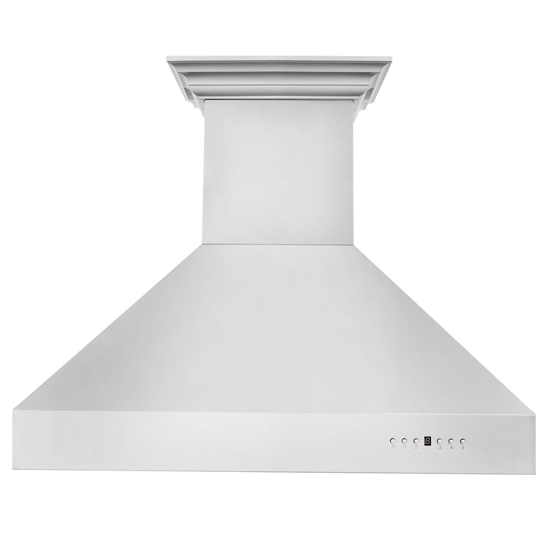 ZLINE Professional Wall Mount Range Hood in Stainless Steel with Built-in CrownSound Bluetooth Speakers - 697CRN-BT