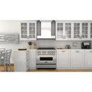 ZLINE Professional Wall Mount Range Hood in Stainless Steel with Crown Molding - KECOMCRN-30