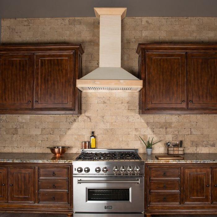 ZLINE Unfinished Wooden Wall Mount Range Hood - Includes Motor - KBUF