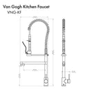 ZLINE Van Gogh Kitchen Faucet with Color Options - VNG-KF