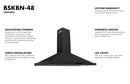ZLINE Wall Mount Range Hood in Black Stainless Steel 