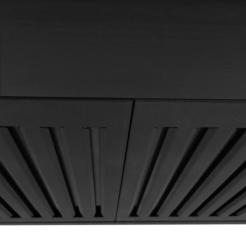 ZLINE Wall Mount Range Hood in Black Stainless Steel 