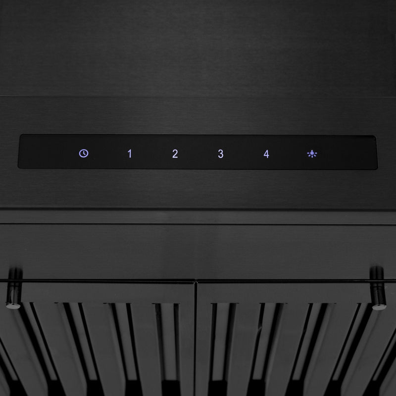 ZLINE Wall Mount Range Hood in Black Stainless Steel