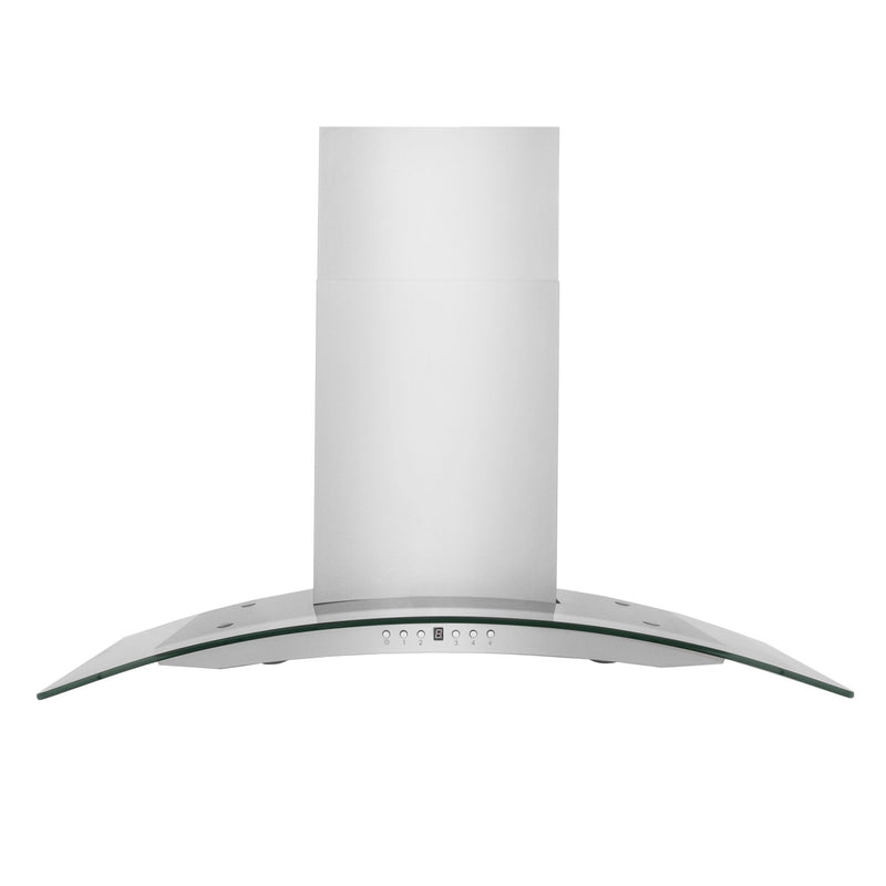 ZLINE Wall Mount Range Hood in Stainless Steel & Glass - KN4