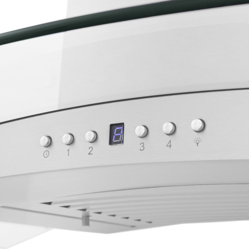 ZLINE Wall Mount Range Hood in Stainless Steel & Glass - KN4