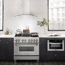 ZLINE Wall Mount Range Hood in Stainless Steel & Glass - KN4