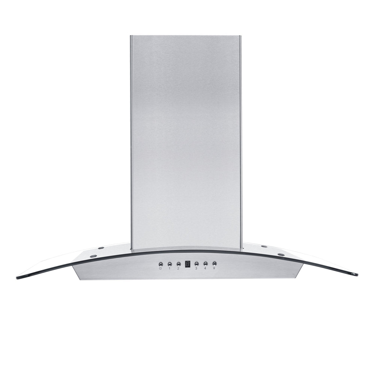 ZLINE Wall Mount Range Hood in Stainless Steel & Glass with Crown Molding - KZCRN