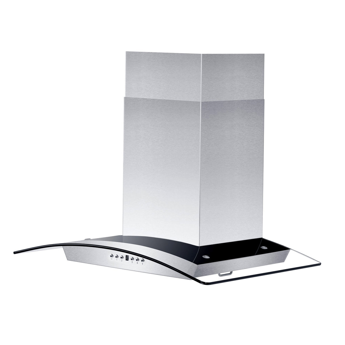 ZLINE Wall Mount Range Hood in Stainless Steel & Glass with Crown Molding - KZCRN