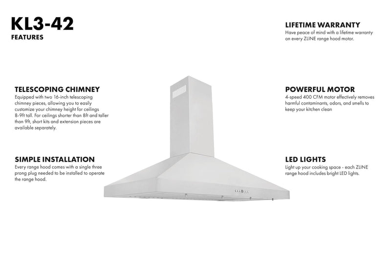 ZLINE Wall Mount Range Hood in Stainless Steel 