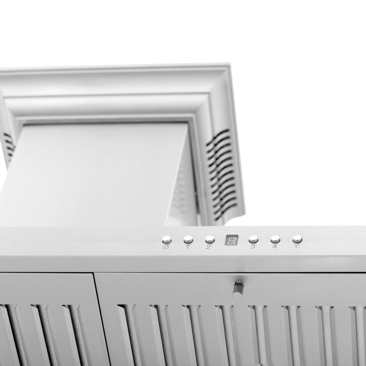 ZLINE Wall Mount Range Hood in Stainless Steel with Built-in CrownSound Bluetooth Speakers - KBCRN-BT