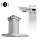 ZLINE Wall Mount Range Hood in Stainless Steel with Built-in CrownSound Bluetooth Speakers - KECRN-BT