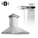 ZLINE Wall Mount Range Hood in Stainless Steel with Built-in CrownSound Bluetooth Speakers - KL3CRN-BT