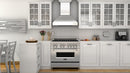 ZLINE Wall Mount Range Hood in Stainless Steel with Crown Molding 