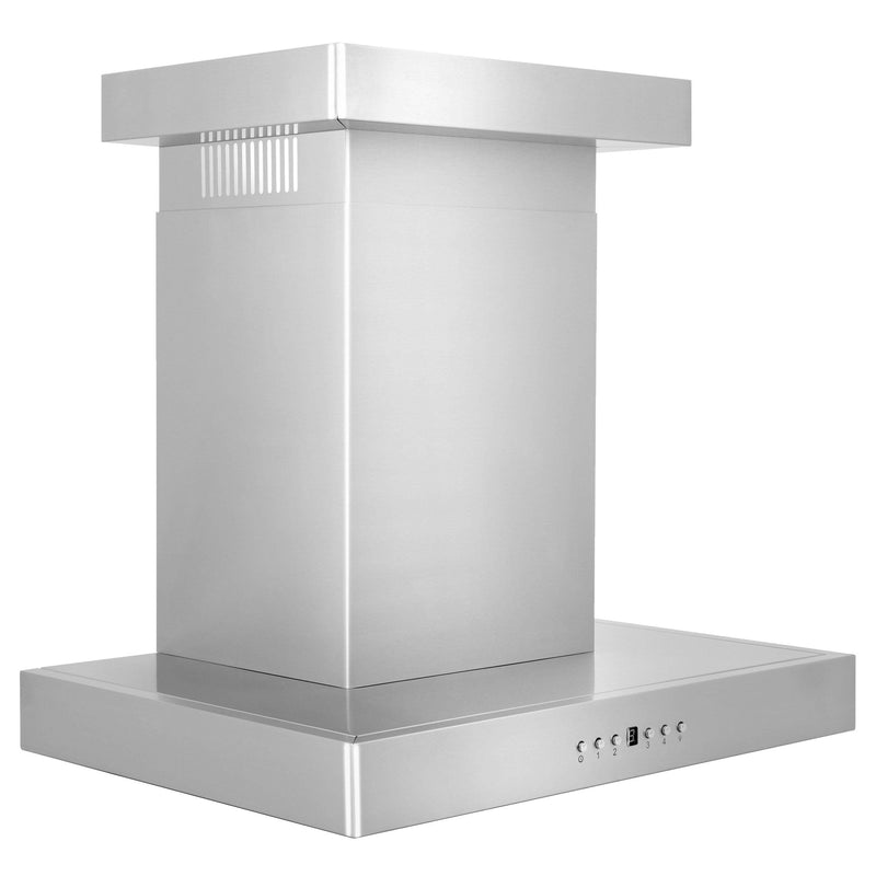 ZLINE Wall Mount Range Hood in Stainless Steel with Crown Molding - KECRN