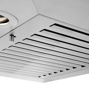 ZLINE Wall Mount Range Hood in Stainless Steel with Crown Molding - KECRN