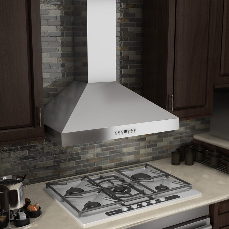 ZLINE Wall Mount Range Hood in Stainless Steel with Crown Molding