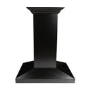 ZLINE Wooden Island Mount Range Hood in Black