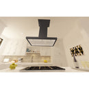 ZLINE Wooden Island Mount Range Hood in Black
