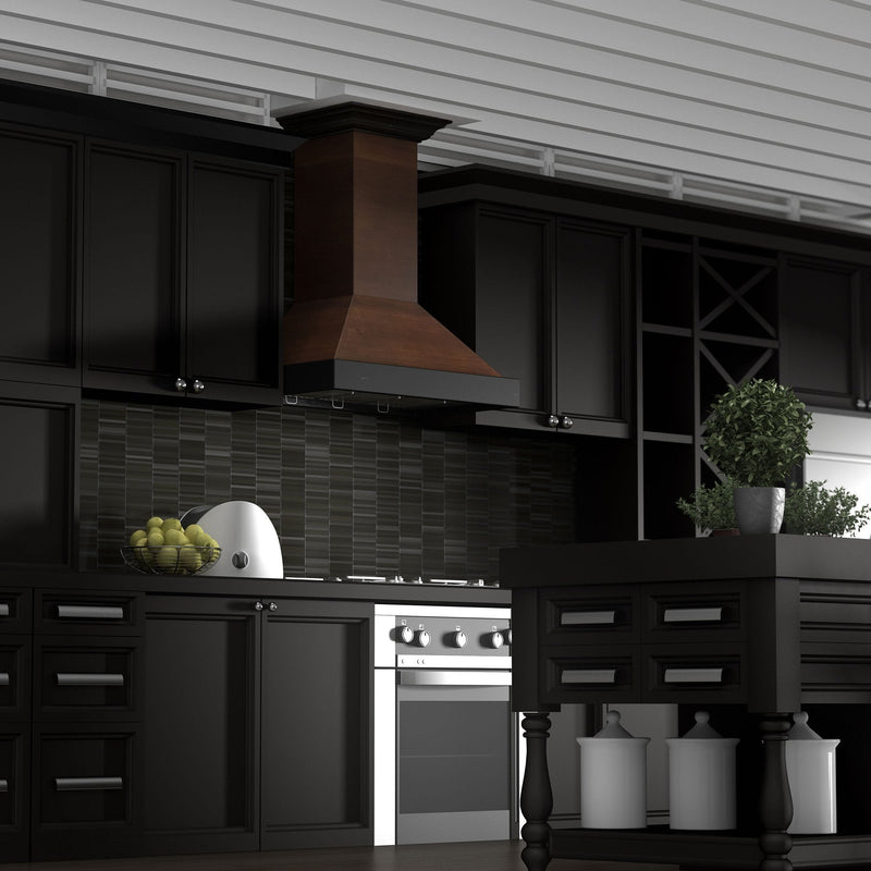 ZLINE Wooden Wall Mount Range Hood in Antigua and Walnut