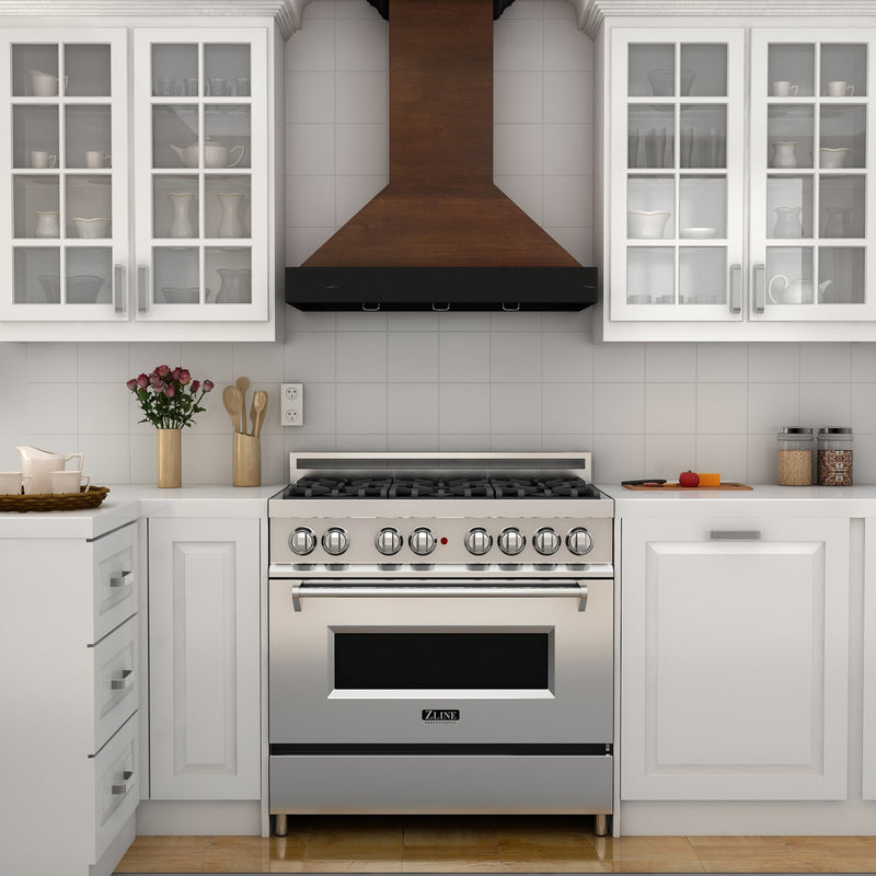 ZLINE Wooden Wall Mount Range Hood in Antigua and Walnut