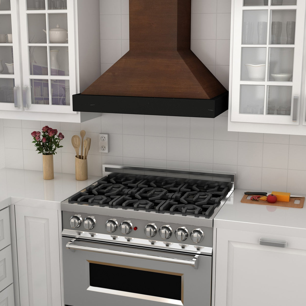 ZLINE Wooden Wall Mount Range Hood in Antigua and Walnut