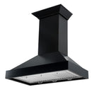 ZLINE Wooden Wall Mount Range Hood in Black - Includes Motor