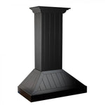 ZLINE Wooden Wall Mount Range Hood in Black - Includes Motor - KPCC